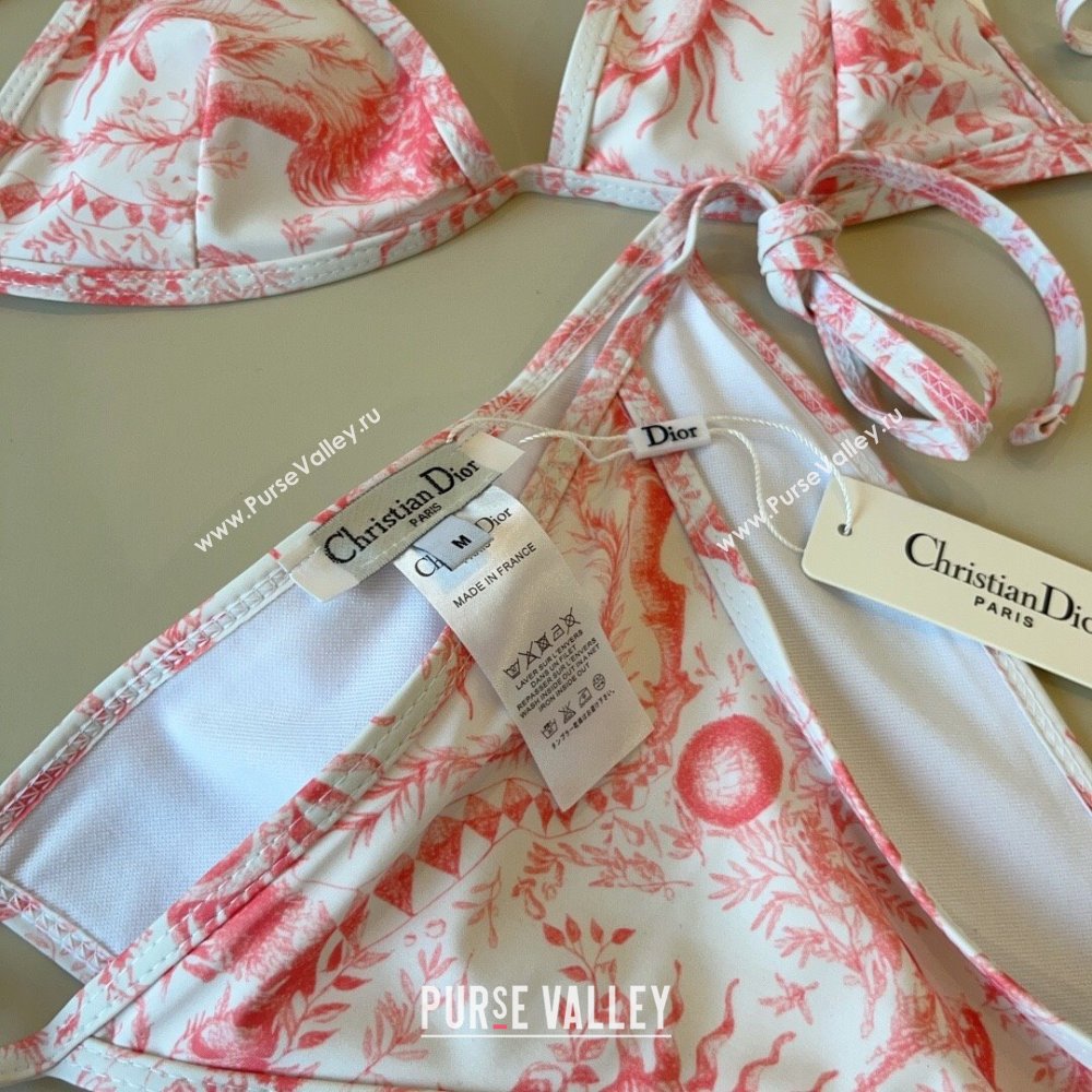 Dior Soleil Two-Pieces Swimwear White/Pink 2025 (WM-250313046)