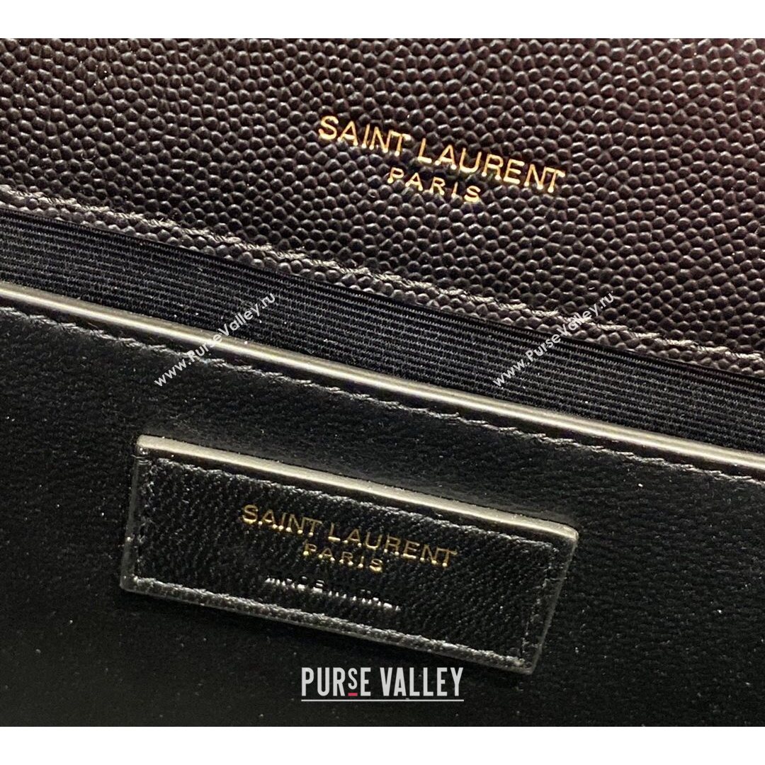 Saint Laurent Kate Small Chain and Tassel Bag in Grain Leather 474366 Black/Gold 2021 TOP (JUND-210823060)