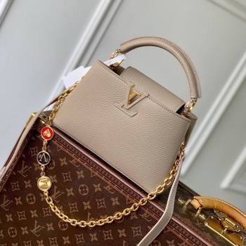 Louis Vuitton My Capucines Bag in Taurillon Leather K00014 Grey 2025 (K-25010702)