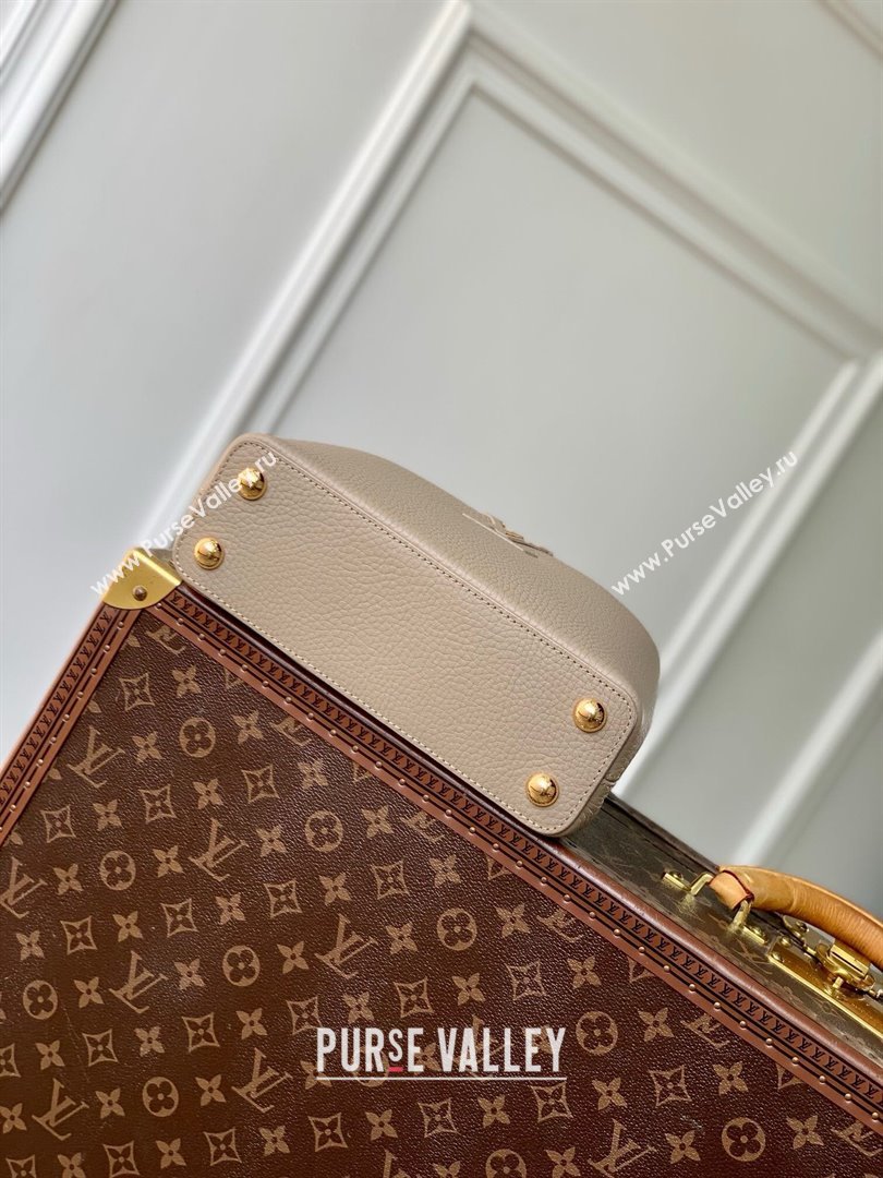 Louis Vuitton My Capucines Bag in Taurillon Leather K00014 Grey 2025 (K-25010702)