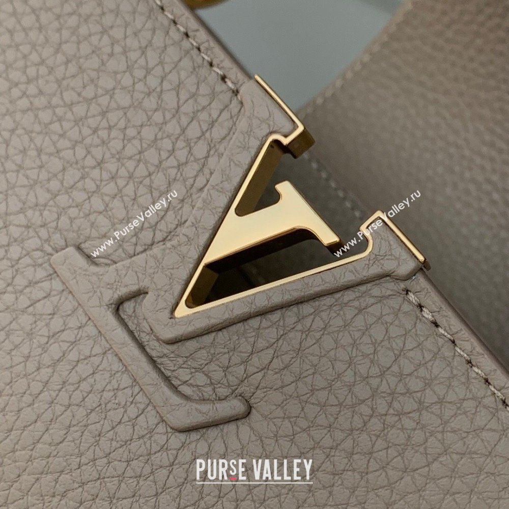 Louis Vuitton My Capucines Bag in Taurillon Leather K00014 Grey 2025 (K-25010702)