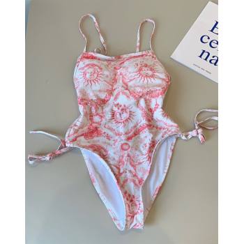 Dior Soleil One-Piece Swimwear White/Pink 2025 (WM-250313048)