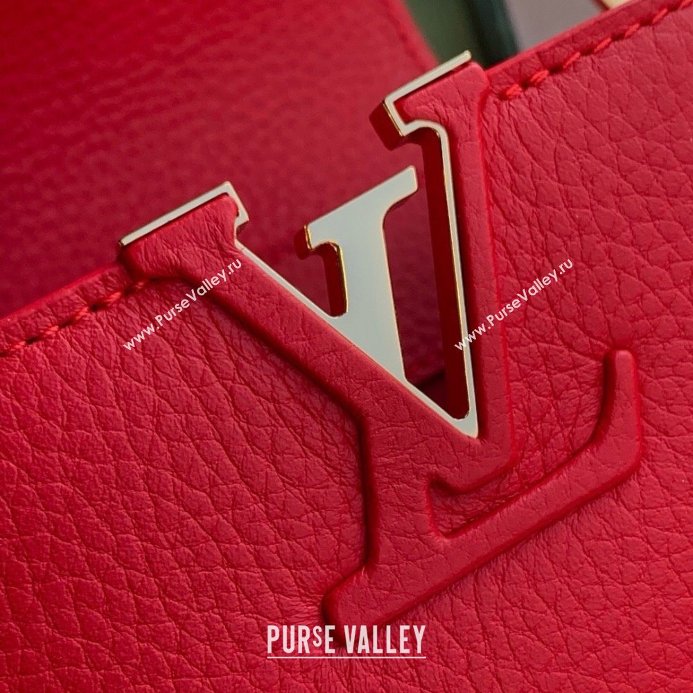 Louis Vuitton My Capucines Bag in Taurillon Leather K00014 Red 2025 (K-25010703)