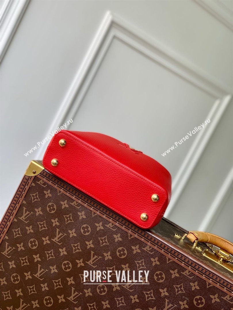 Louis Vuitton My Capucines Bag in Taurillon Leather K00014 Red 2025 (K-25010703)