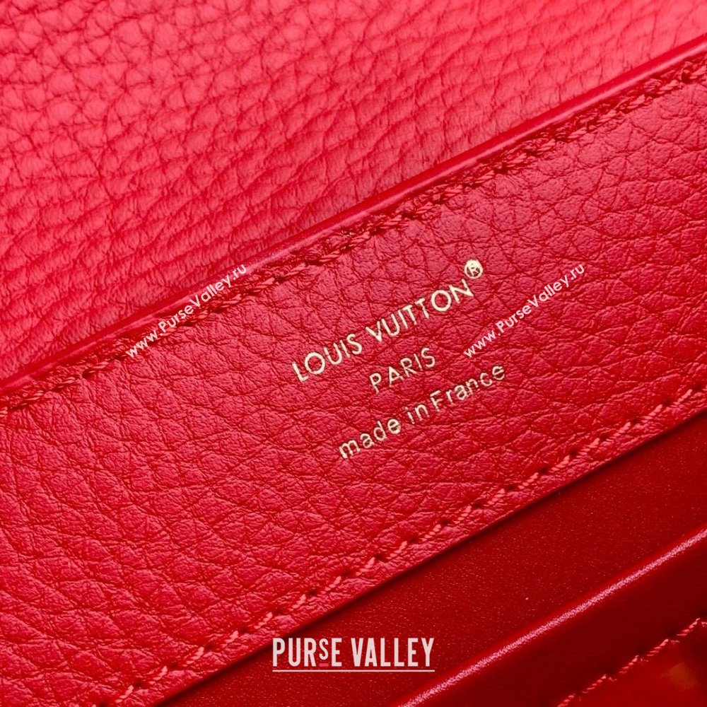 Louis Vuitton My Capucines Bag in Taurillon Leather K00014 Red 2025 (K-25010703)