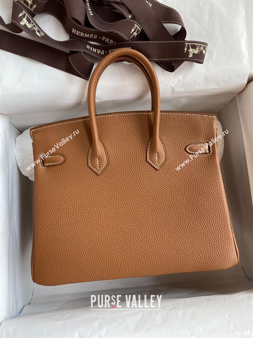 Hermes Birkin 25cm Bag in Original Togo Leather Brown/Gold 2023 (Pure Handmade) (Y-23110801)