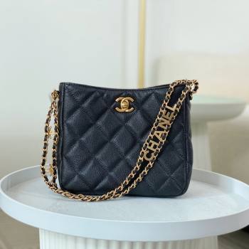 Chanel Small Hobo Bag in Grainy Calfskin AS3223 Black 2024 (SM-24072309)