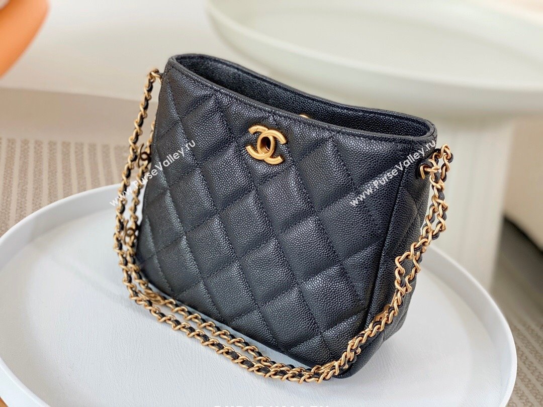 Chanel Small Hobo Bag in Grainy Calfskin AS3223 Black 2024 (SM-24072309)