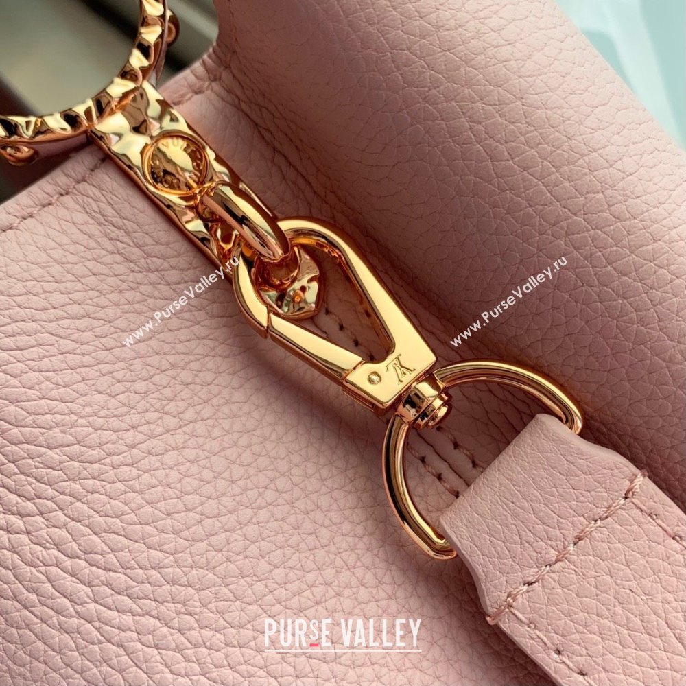 Louis Vuitton East West Capucines Mini Bag in Taurillon Leather M24666 Pink 2024 (K-24090717)