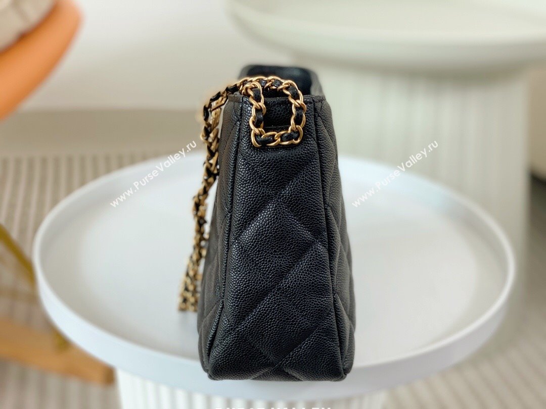 Chanel Small Hobo Bag in Grainy Calfskin AS3223 Black 2024 (SM-24072309)