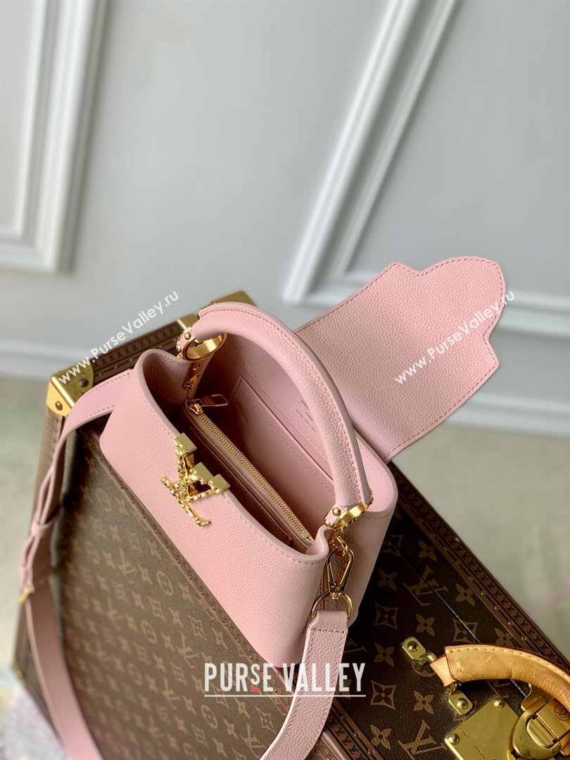 Louis Vuitton East West Capucines Mini Bag in Taurillon Leather M24666 Pink 2024 (K-24090717)