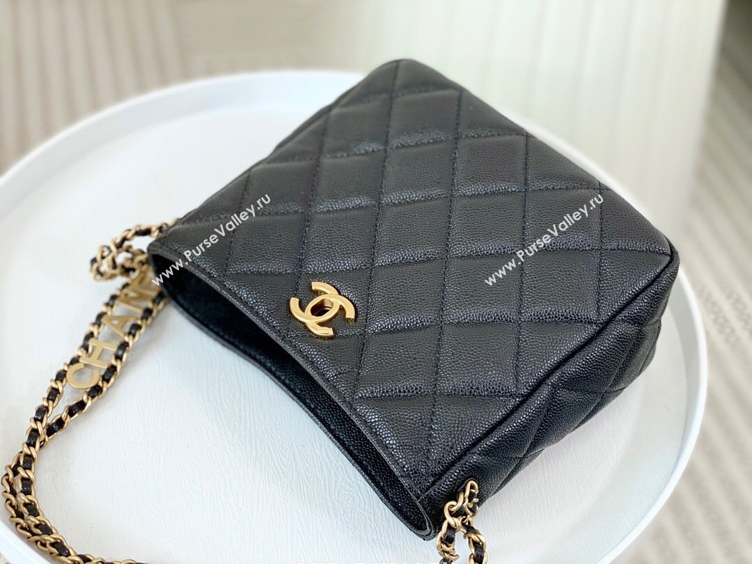 Chanel Small Hobo Bag in Grainy Calfskin AS3223 Black 2024 (SM-24072309)