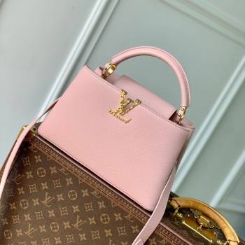 Louis Vuitton East West Capucines BB Bag in Taurillon Leather M24666 Pink 2024 (K-24090718)