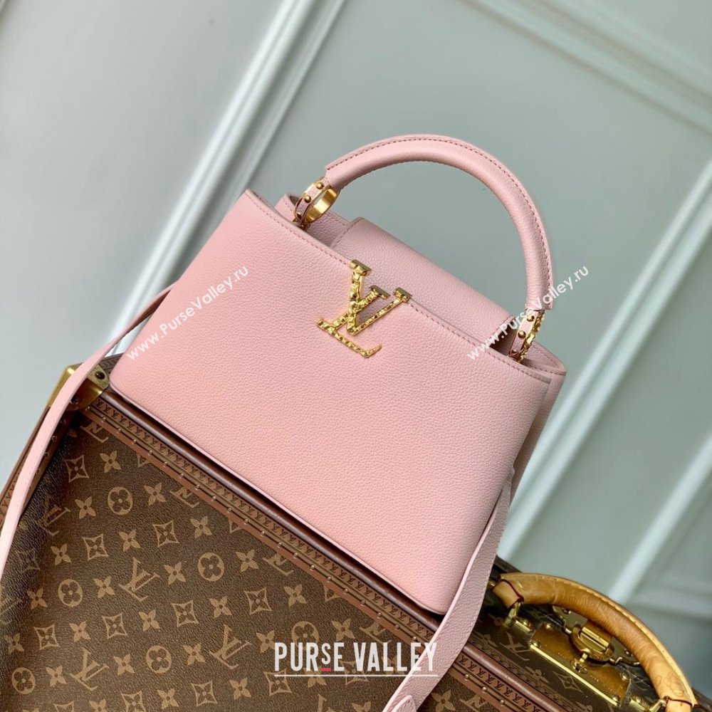 Louis Vuitton East West Capucines BB Bag in Taurillon Leather M24666 Pink 2024 (K-24090718)