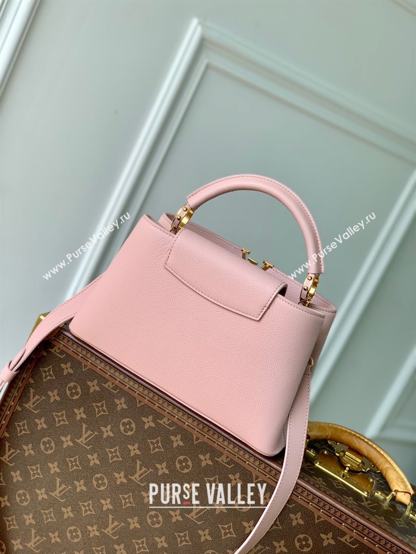 Louis Vuitton East West Capucines BB Bag in Taurillon Leather M24666 Pink 2024 (K-24090718)