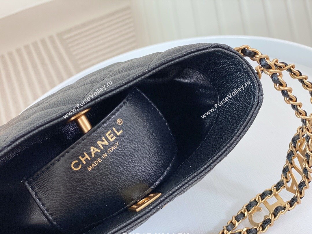 Chanel Small Hobo Bag in Grainy Calfskin AS3223 Black 2024 (SM-24072309)