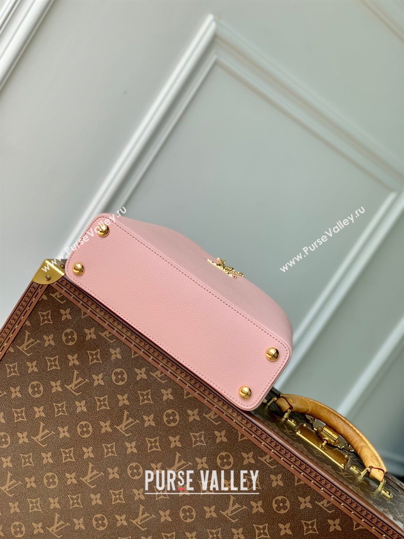 Louis Vuitton East West Capucines BB Bag in Taurillon Leather M24666 Pink 2024 (K-24090718)