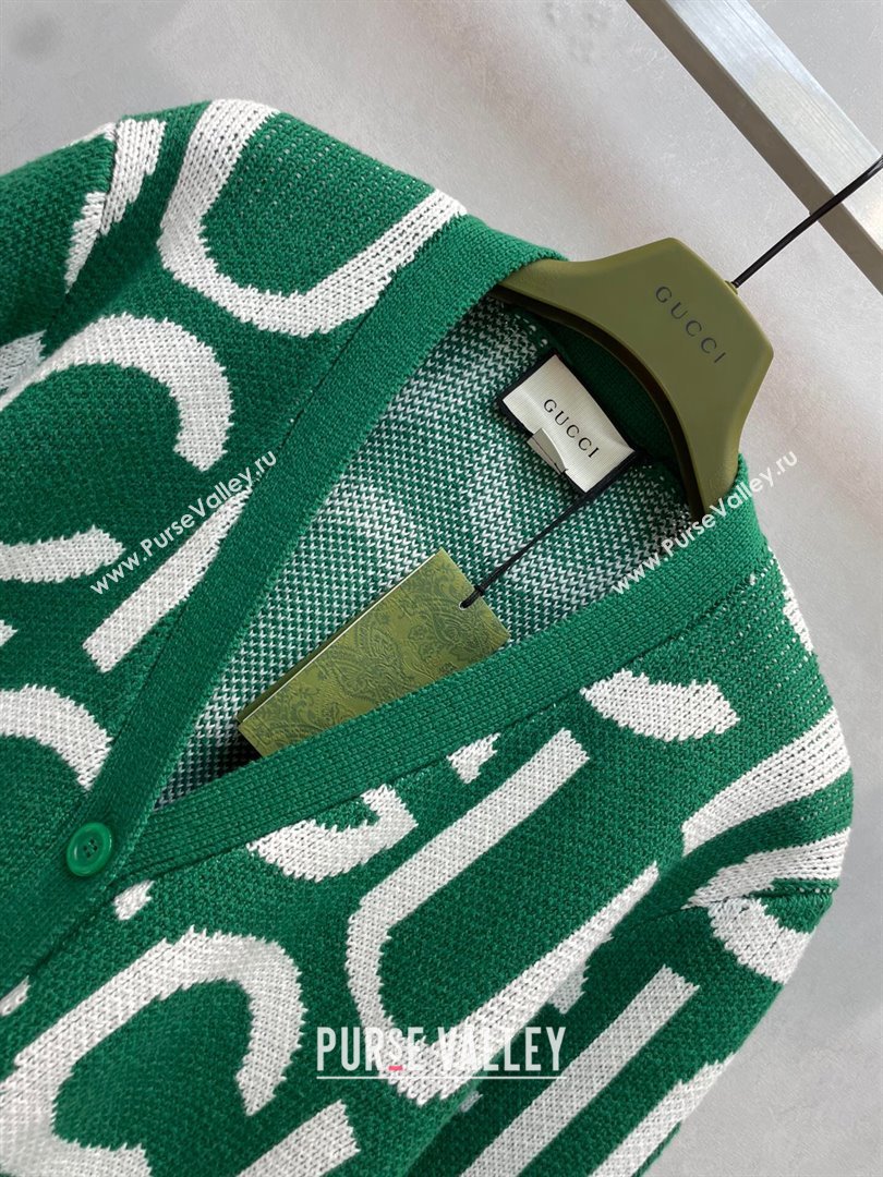 Gucci Wool Cardigan G122218 Green 2023 (Q-23122218)