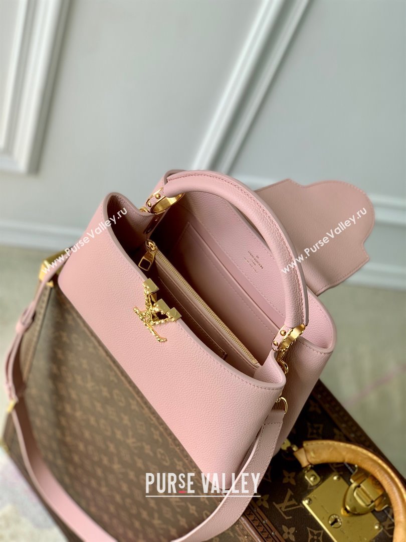 Louis Vuitton East West Capucines BB Bag in Taurillon Leather M24666 Pink 2024 (K-24090718)