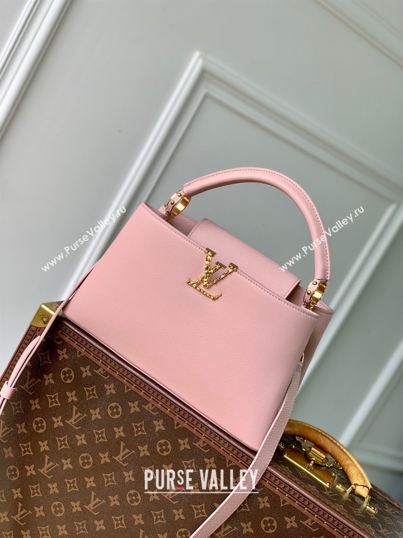 Louis Vuitton East West Capucines BB Bag in Taurillon Leather M24666 Pink 2024 (K-24090719)