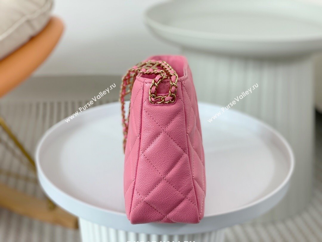 Chanel Small Hobo Bag in Grainy Calfskin AS3223 Pink 2024 (SM-24072310)