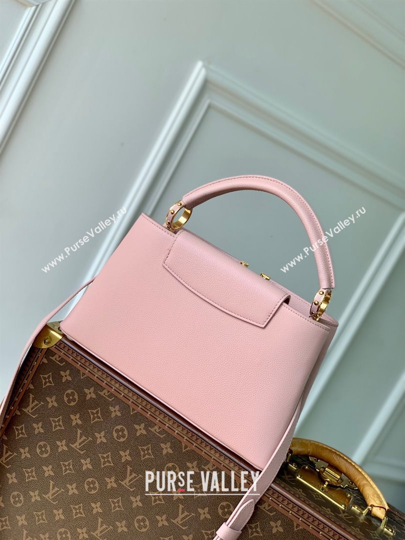 Louis Vuitton East West Capucines BB Bag in Taurillon Leather M24666 Pink 2024 (K-24090719)