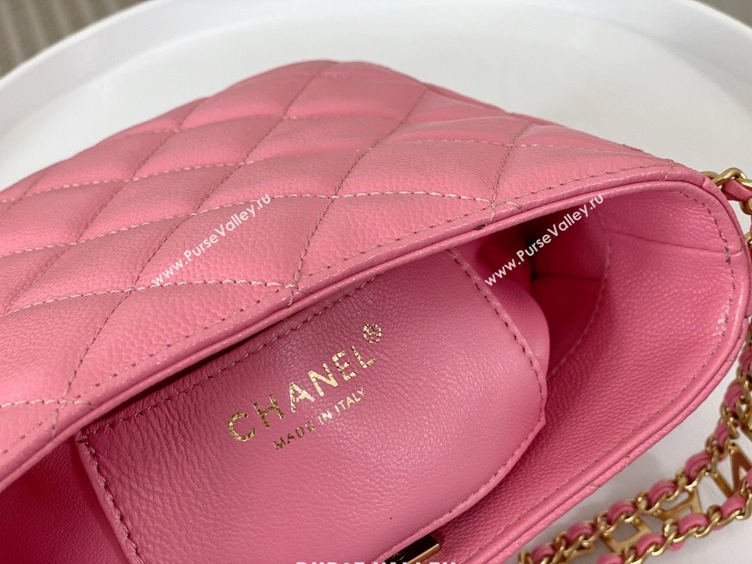 Chanel Small Hobo Bag in Grainy Calfskin AS3223 Pink 2024 (SM-24072310)