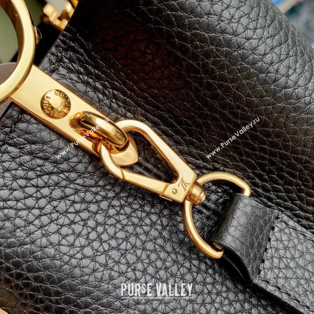 Louis Vuitton Capucines Mini Bag in Taurillon Leather M24673 Black 2024 (K-24090901)