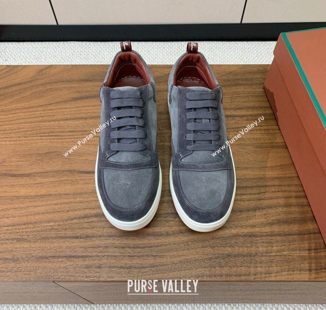 Loro Piana Newport Walk Sneakers in Suede Dark Grey 2025 LP121103 (HH-251211063)