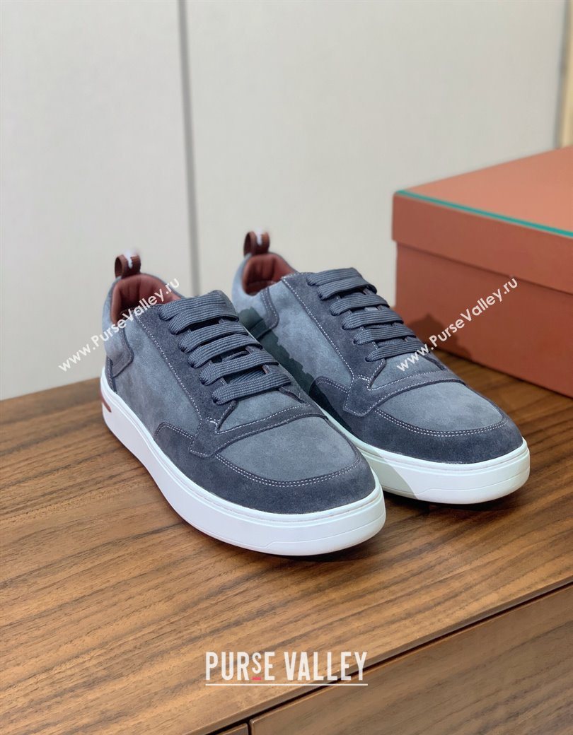 Loro Piana Newport Walk Sneakers in Suede Dark Grey 2025 LP121103 (HH-251211063)