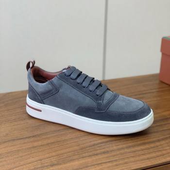Loro Piana Newport Walk Sneakers in Suede Dark Grey 2025 LP121103 (HH-251211063)