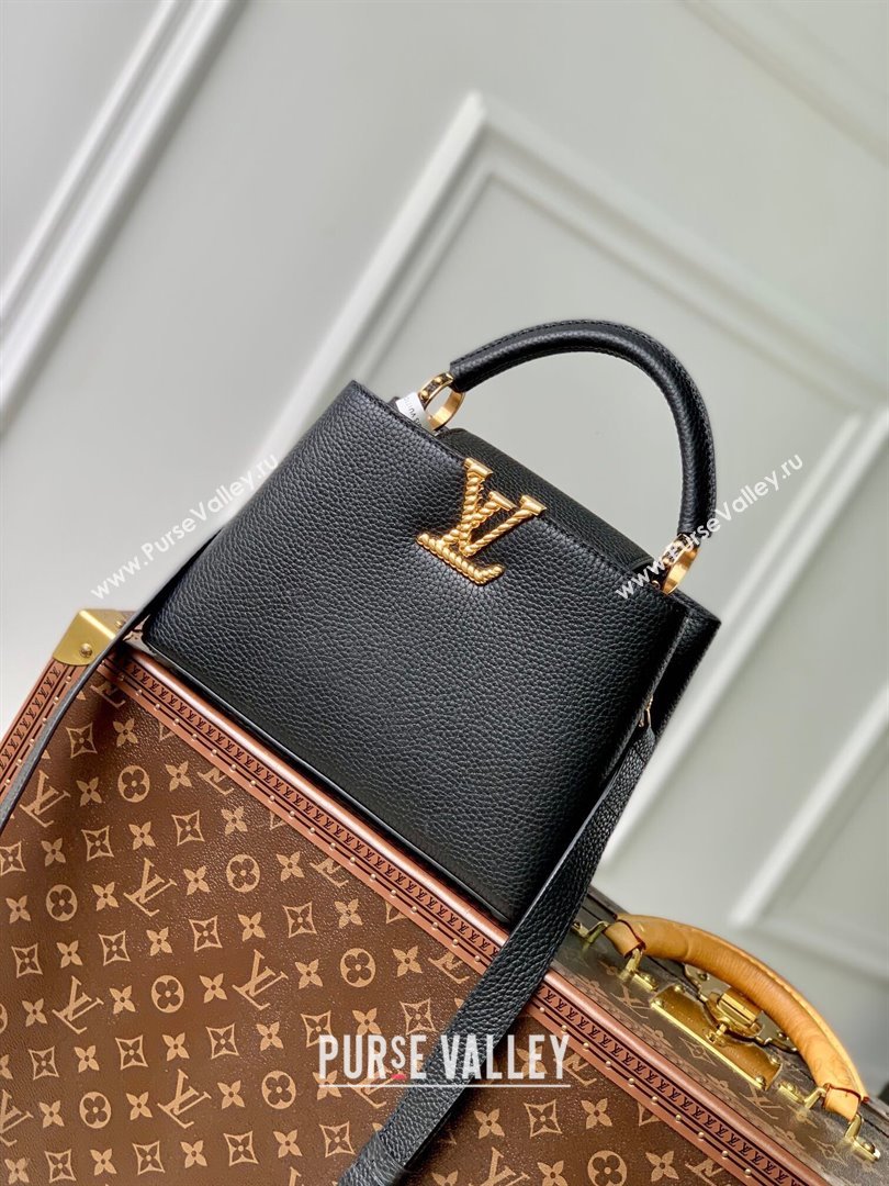 Louis Vuitton Capucines BB Bag in Taurillon Leather M24673 Black 2024 (K-24090902)