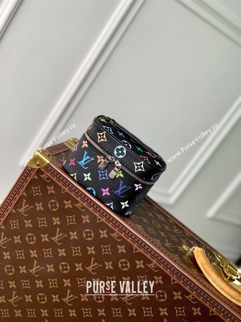 Louis Vuitton LV x TM Nice Nano Vanity Case Bag in Multicolored Monogram Canvas M14033 Black 2025 (K-25010707)