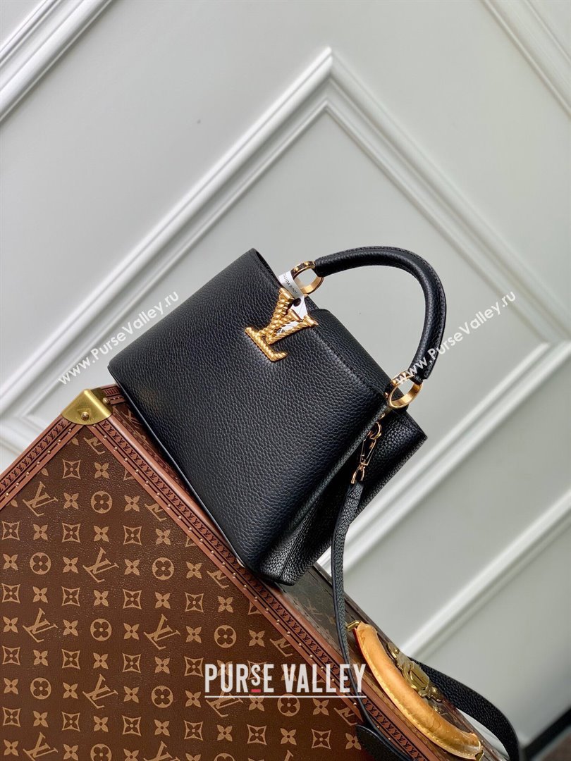 Louis Vuitton Capucines BB Bag in Taurillon Leather M24673 Black 2024 (K-24090902)