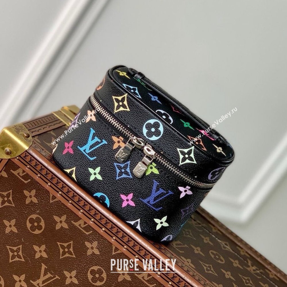 Louis Vuitton LV x TM Nice Nano Vanity Case Bag in Multicolored Monogram Canvas M14033 Black 2025 (K-25010707)