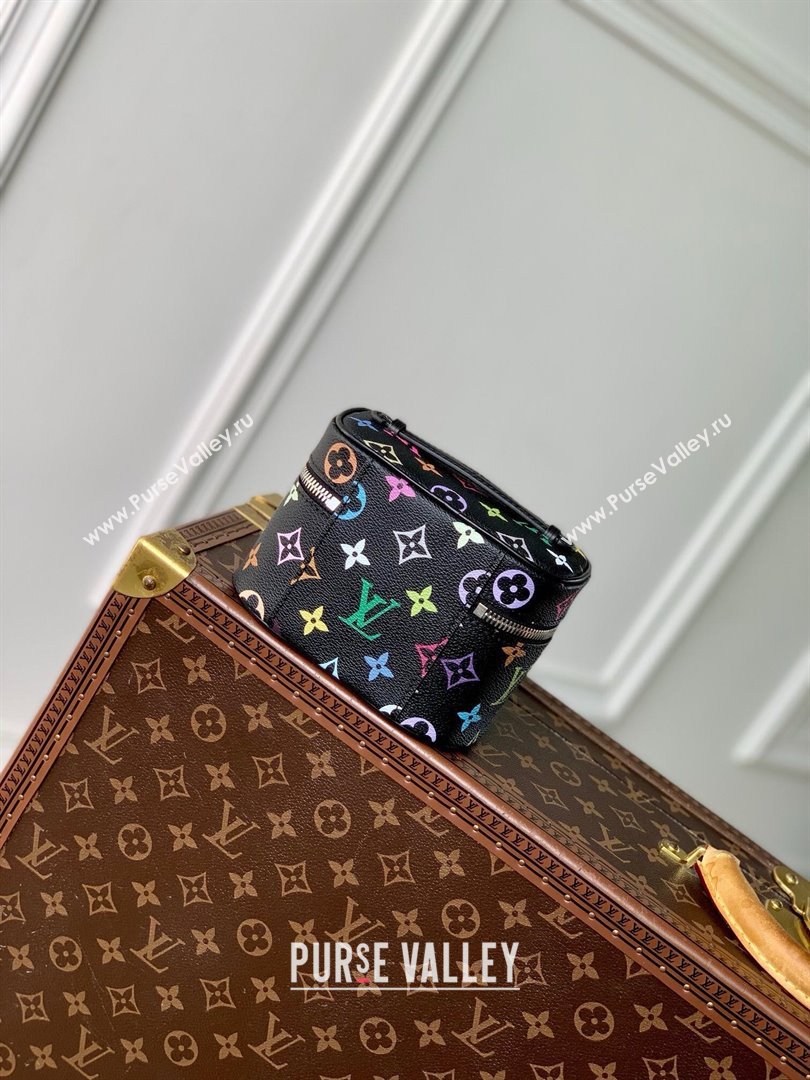 Louis Vuitton LV x TM Nice Nano Vanity Case Bag in Multicolored Monogram Canvas M14033 Black 2025 (K-25010707)