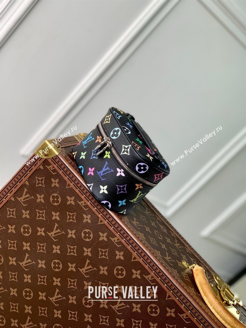 Louis Vuitton LV x TM Nice Nano Vanity Case Bag in Multicolored Monogram Canvas M14033 Black 2025 (K-25010707)