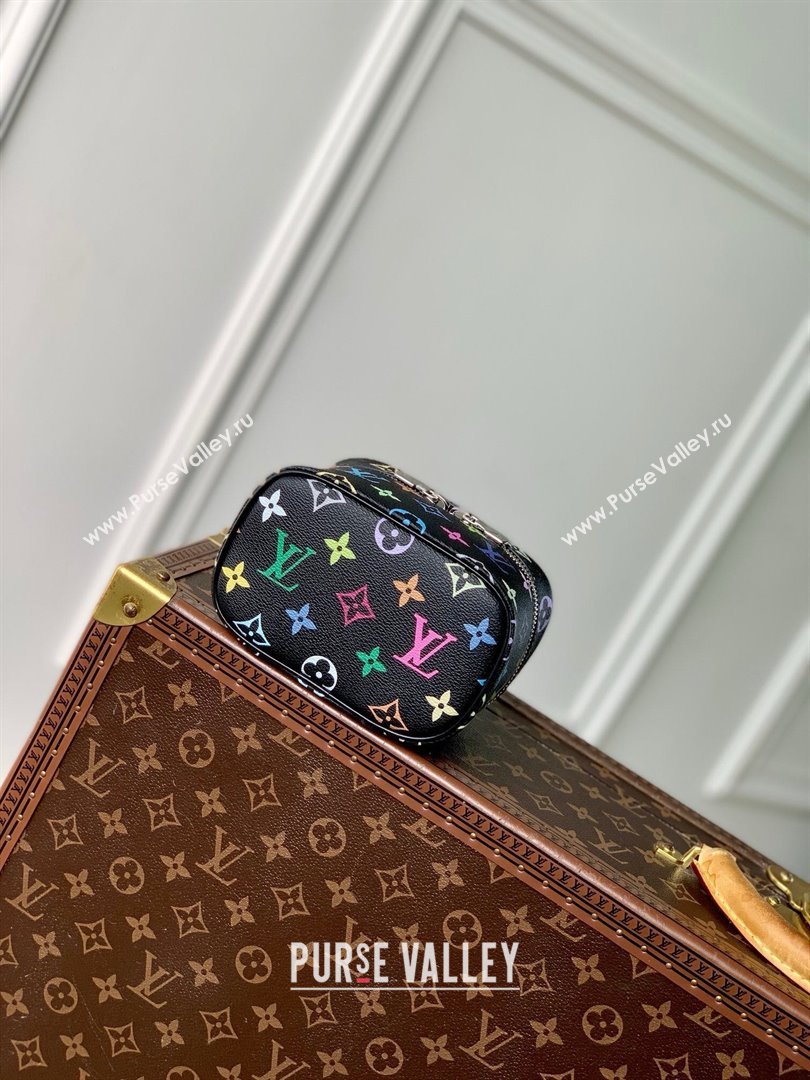 Louis Vuitton LV x TM Nice Nano Vanity Case Bag in Multicolored Monogram Canvas M14033 Black 2025 (K-25010707)