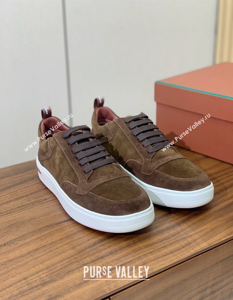 Loro Piana Newport Walk Sneakers in Suede Brown 2025 LP121103 (HH-251211064)