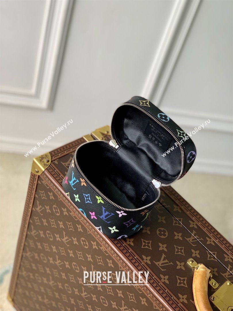 Louis Vuitton LV x TM Nice Nano Vanity Case Bag in Multicolored Monogram Canvas M14033 Black 2025 (K-25010707)