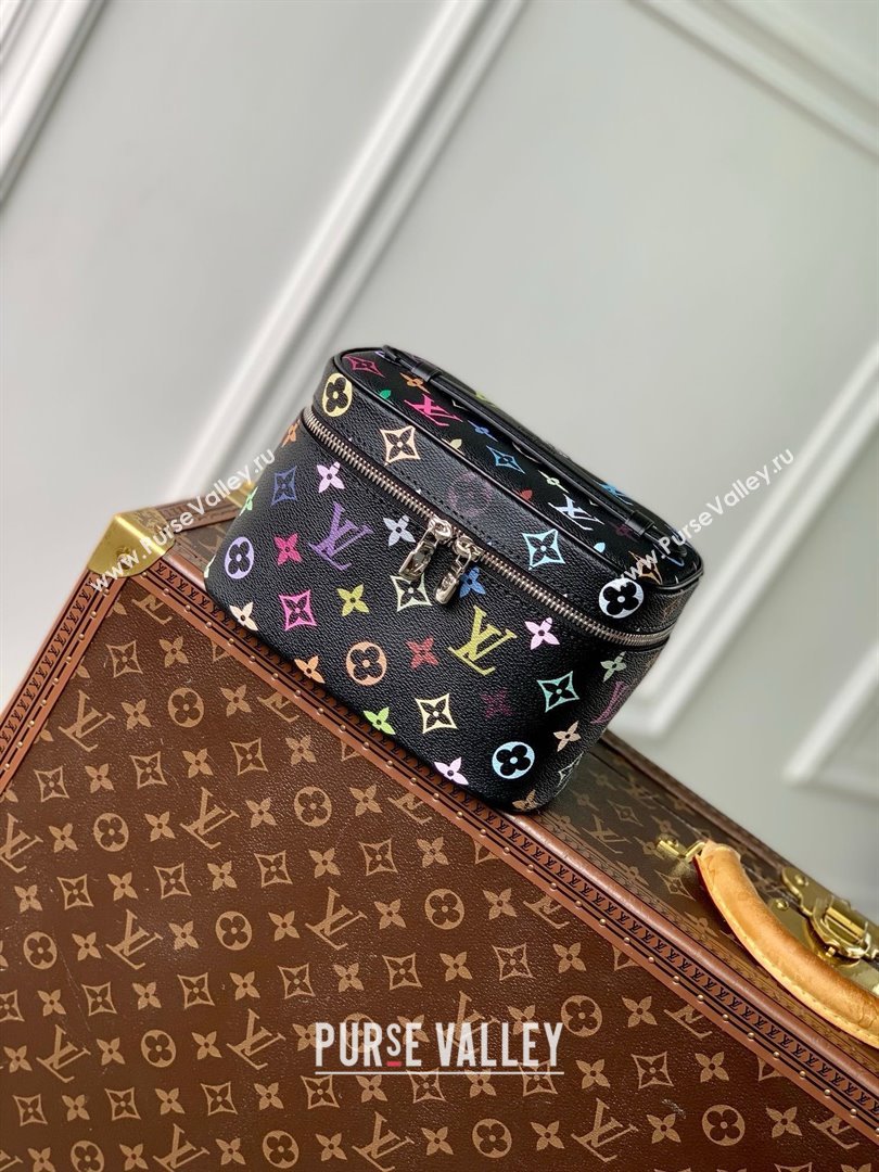 Louis Vuitton LV x TM Nice Mini Vanity Case Bag in Multicolored Monogram Canvas M14033 Black 2025 (K-25010708)