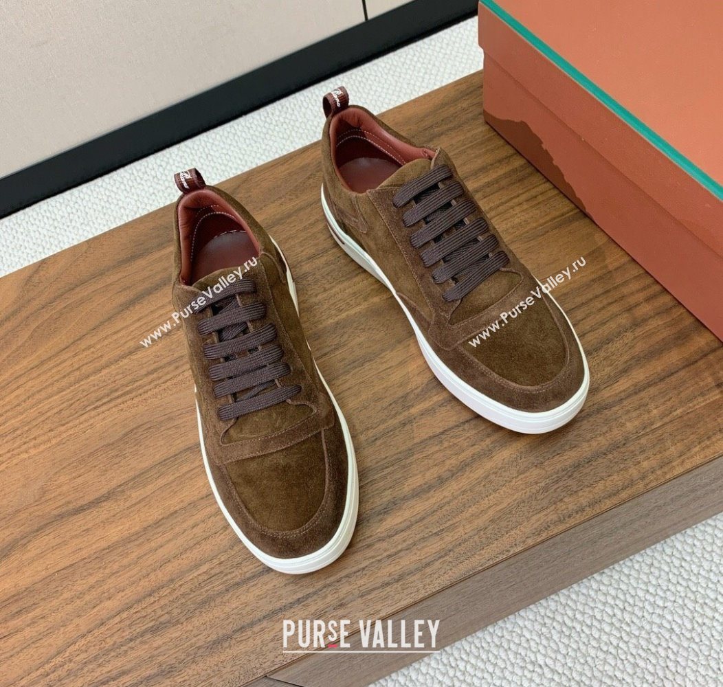 Loro Piana Newport Walk Sneakers in Suede Brown 2025 LP121103 (HH-251211064)
