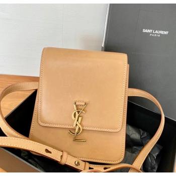 Saint Laurent Kaia NORTH/SOUTH Satchel in Vegetable-tanned Leather 668809 Apricot 2021 (YID-210823066)