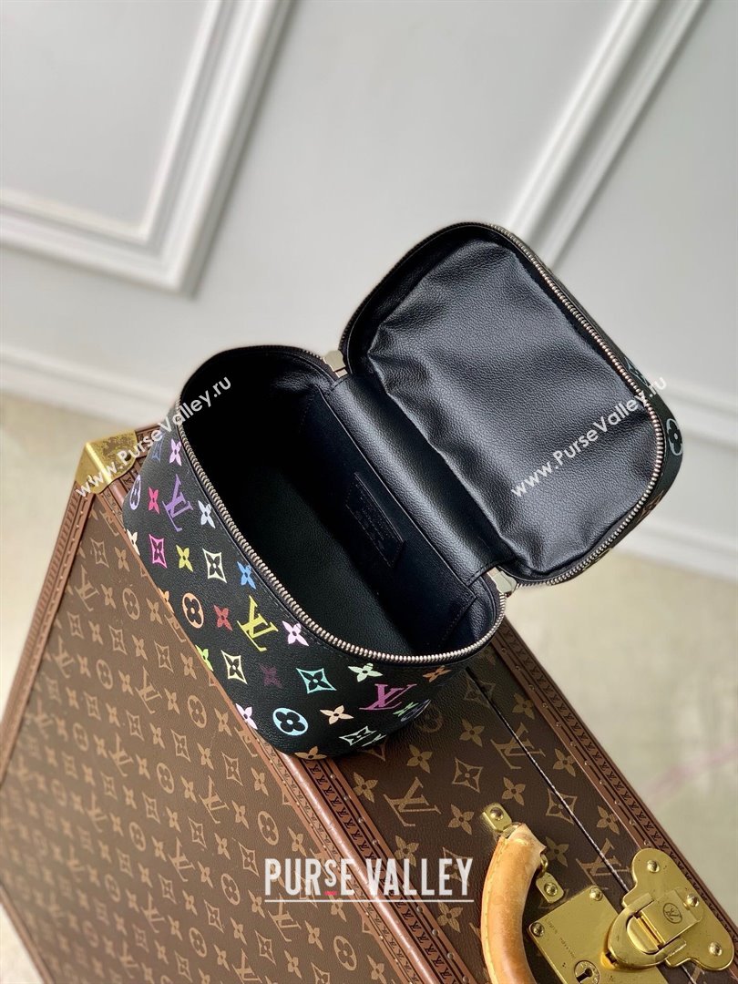 Louis Vuitton LV x TM Nice Mini Vanity Case Bag in Multicolored Monogram Canvas M14033 Black 2025 (K-25010708)