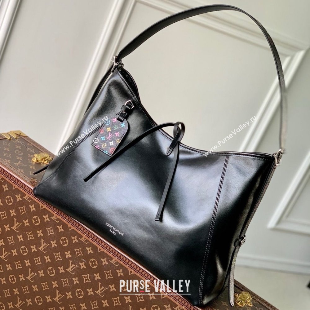 Louis Vuitton LV x TM CarryAll Vibe Hobo Bag in Black Lambskin Leather M13105 2025 (KI-250212051)