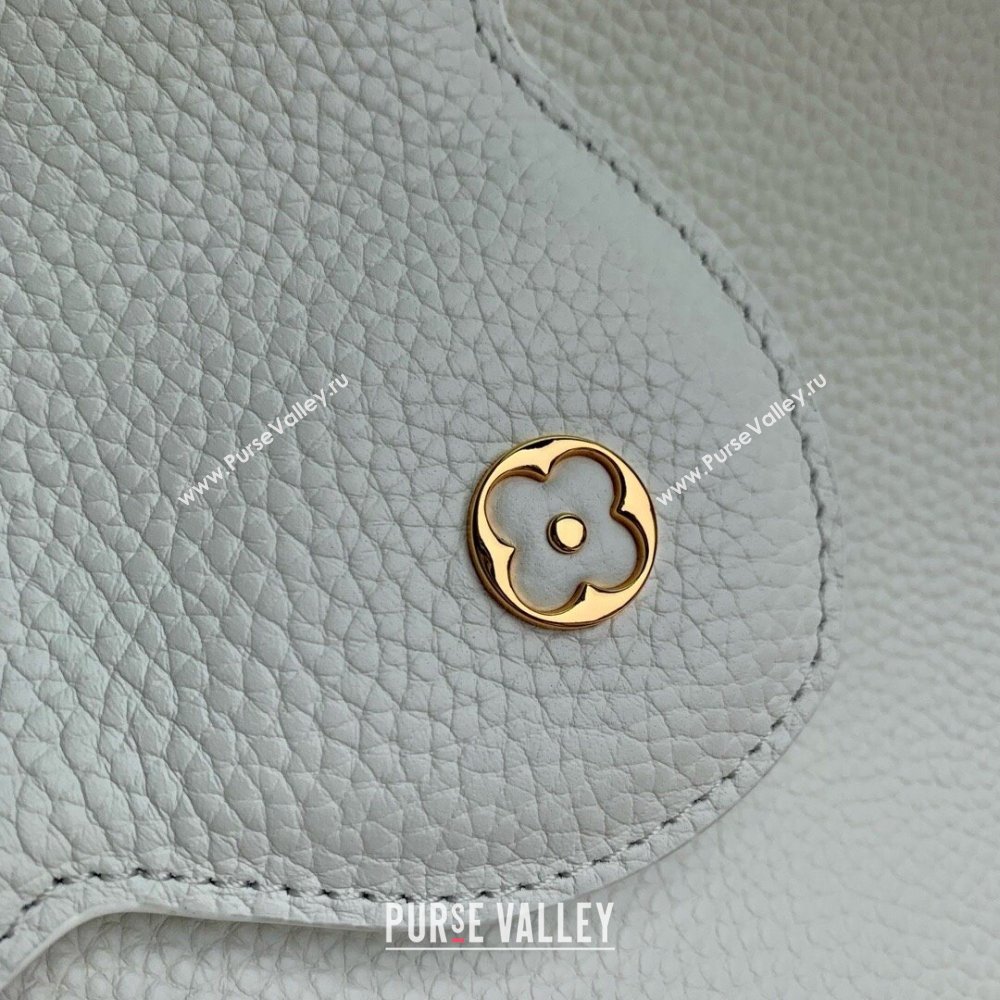 Louis Vuitton Capucines Mini Bag in Taurillon Leather M24673 White 2024 (K-24090904)