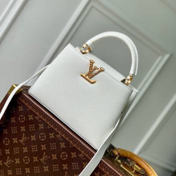 Louis Vuitton Capucines BB Bag in Taurillon Leather M24673 White 2024 (K-24090905)