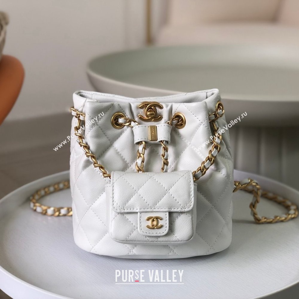 Chanel Calfskin Small Backpack bag AS3947 White 2024 (SM-24072316)