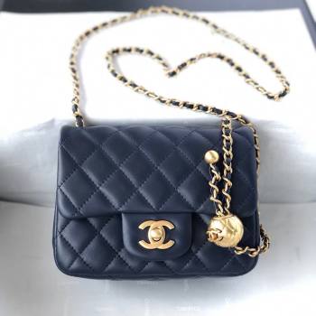Chanel Lambskin Mini Flap Bag with Metal Ball AS1786 Deep Blue/Gold 2024 (YD-24040223)