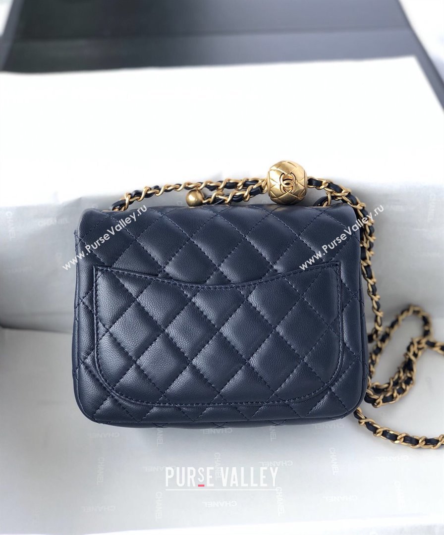 Chanel Lambskin Mini Flap Bag with Metal Ball AS1786 Deep Blue/Gold 2024 (YD-24040223)